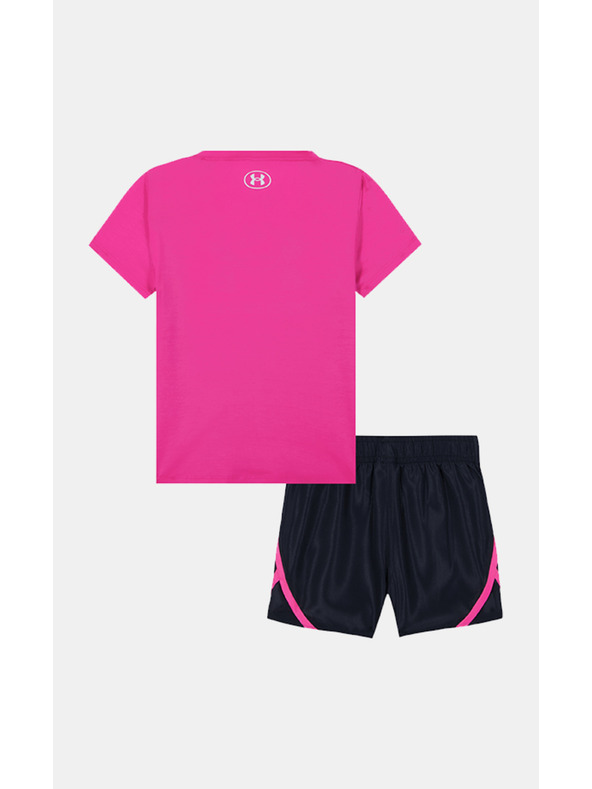 Under Armour Lány szett Under Armour UA LOGO WOVEN SHORT SET-PNK