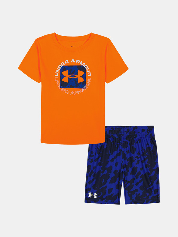 Under Armour Fiú szett Under Armour UA TECH PRINTED SS SHORT SET-ORG