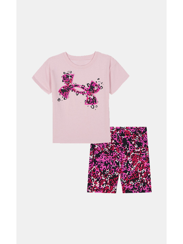 Under Armour Lány szett Under Armour UA PRINTED BIKE SHORT SET-PNK