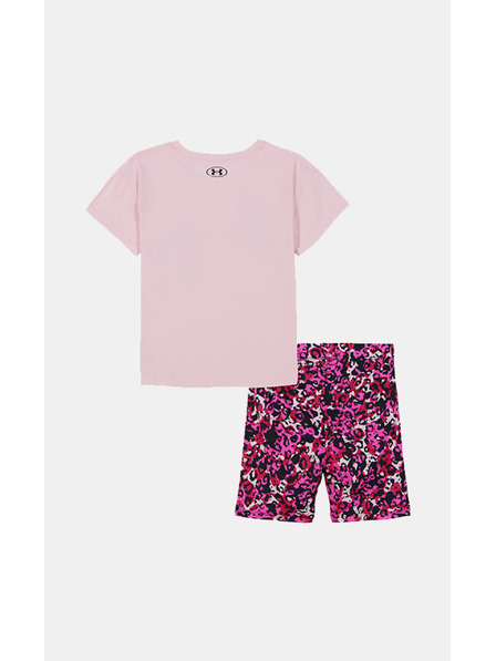 Under Armour Lány szett Under Armour UA PRINTED BIKE SHORT SET-PNK