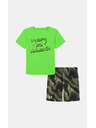 Under Armour Fiú szett Under Armour UA TECH PRINTED SS SHORT SET-GRN