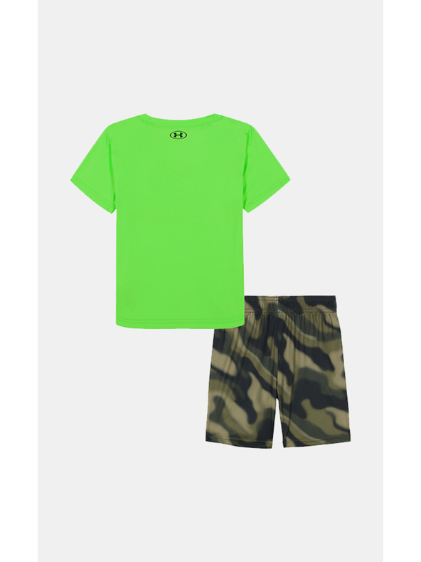 Under Armour Fiú szett Under Armour UA TECH PRINTED SS SHORT SET-GRN