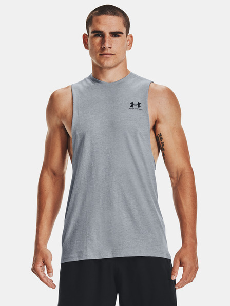 Under Armour Férfi atlétatrikó Under Armour UA LEFT CHEST CUT OFF TANK-GRY