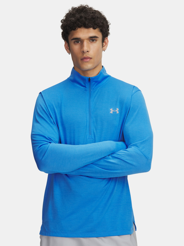 Under Armour Férfi póló Under Armour UA LAUNCH 1/4 ZIP-BLU