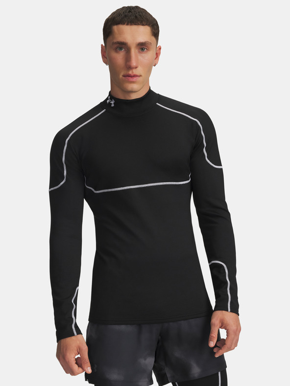 Under Armour Férfi póló Under Armour Cold Weather Grid LS Mock-BLK