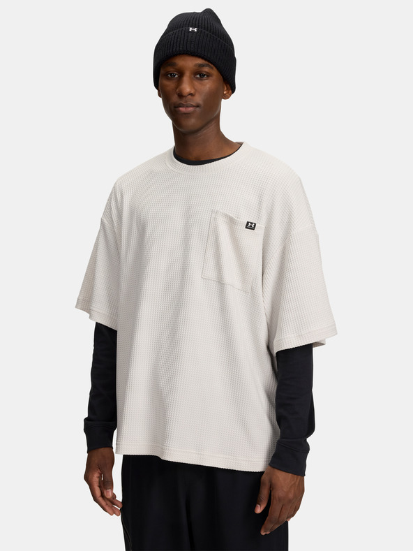 Under Armour Férfi póló Under Armour UA Rival Waffle Crew-WHT