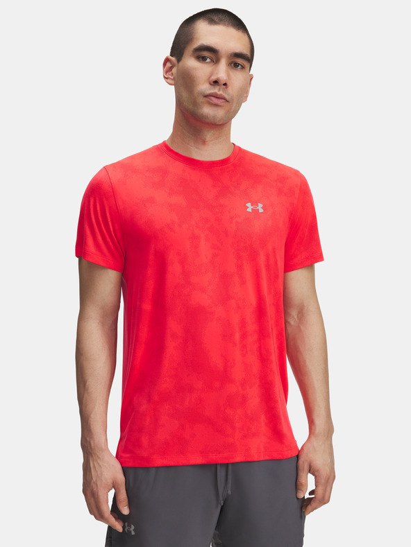 Under Armour Férfi póló Under Armour UA Launch Camo SS-RED