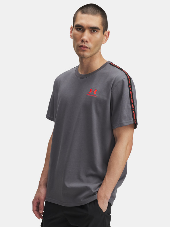 Under Armour Férfi póló Under Armour UA Icon HWT Tee Taping-GRY