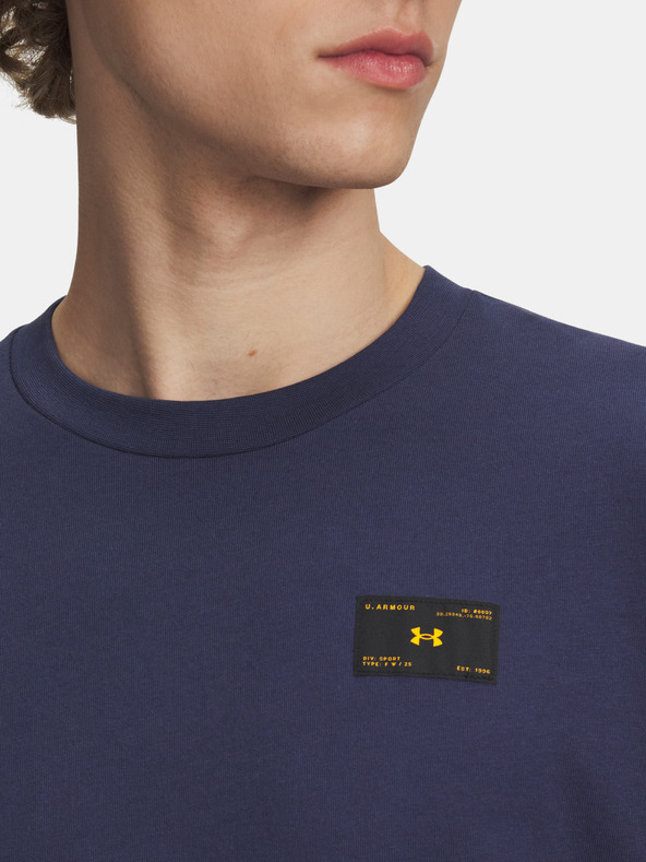 Under Armour Férfi póló Under Armour UA HWT WOVEN LABEL SS-BLU