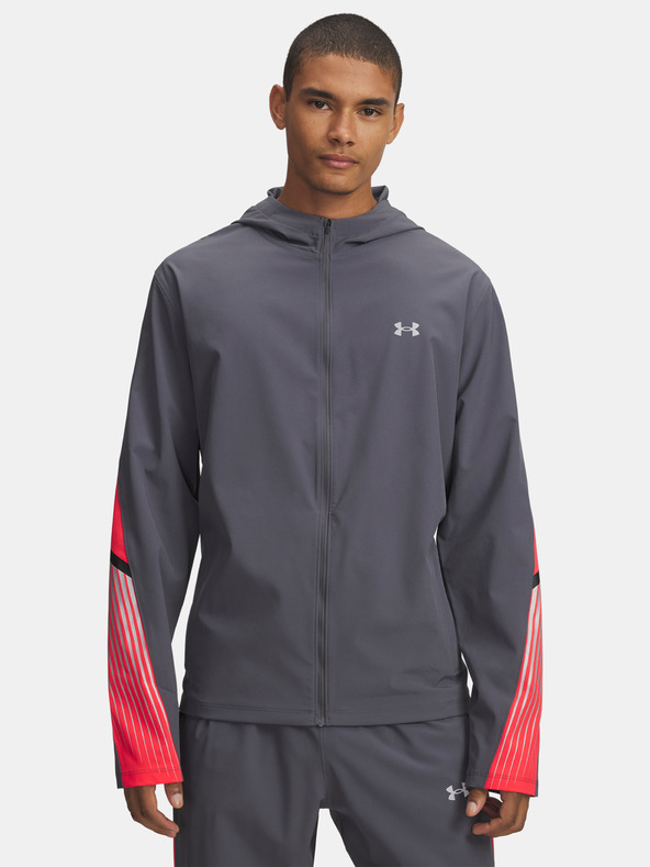 Under Armour Férfi dzseki Under Armour UA Velociti Storm Hooded Jkt-GRY