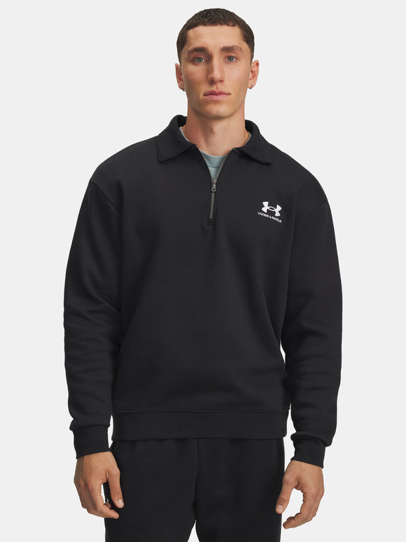 Under Armour Férfi dzseki Under Armour UA Icon Flc Collar 1/4 Zip-BLK