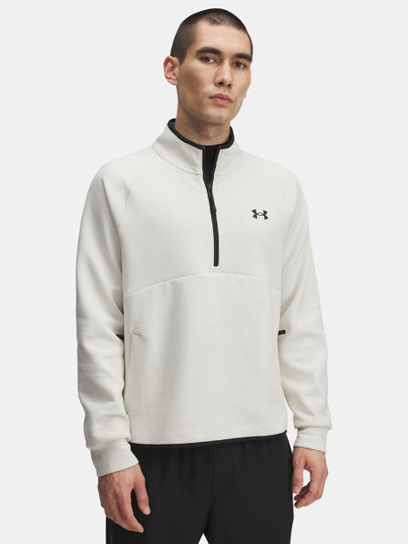 Under Armour Férfi felső Under Armour UA Unstoppable Flc Half Zip-WHT