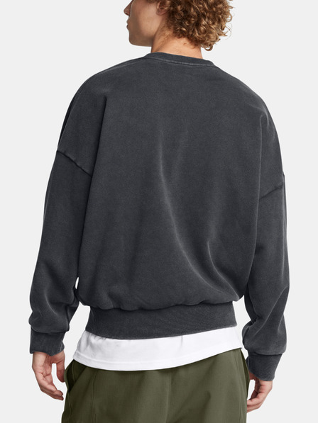 Under Armour Férfi felső Under Armour UA Icon HWT Flc Wash OS Crew-BLK