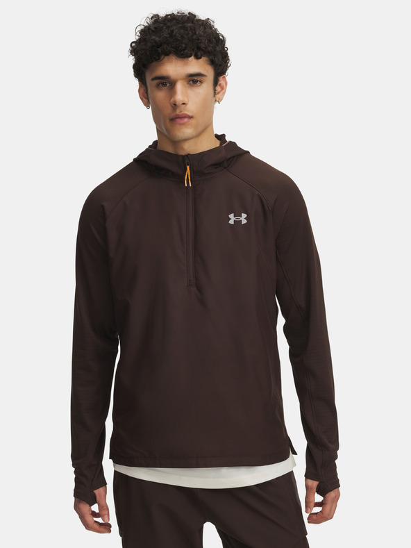 Under Armour Férfi felső Under Armour UA TRAIL RUN HOODIE-BRN