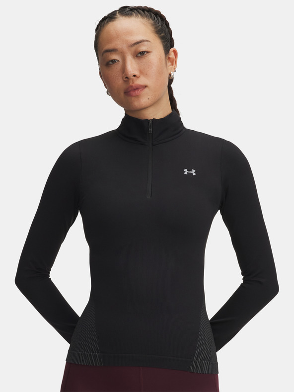 Under Armour Női póló Under Armour UA Vanish Seamless 1/4 Zip-BLK
