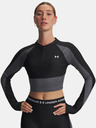 Under Armour Női póló Under Armour UA HG Rib 1/4 Zip-BLK