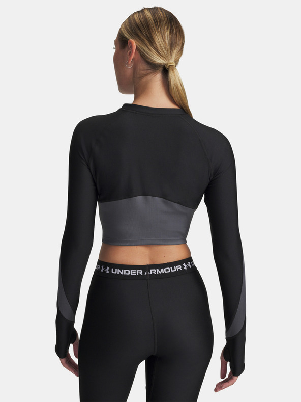 Under Armour Női póló Under Armour UA HG Rib 1/4 Zip-BLK