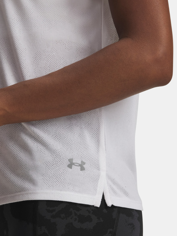 Under Armour Női póló Under Armour UA Launch Jacquard SS-WHT