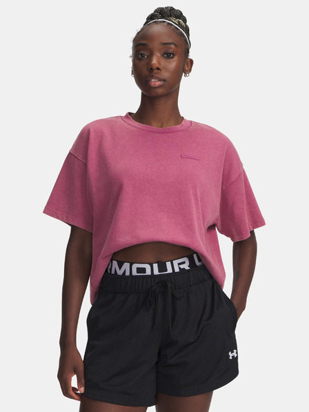 Under Armour Női póló Under Armour UA HWT Boxy Wash SS-RED
