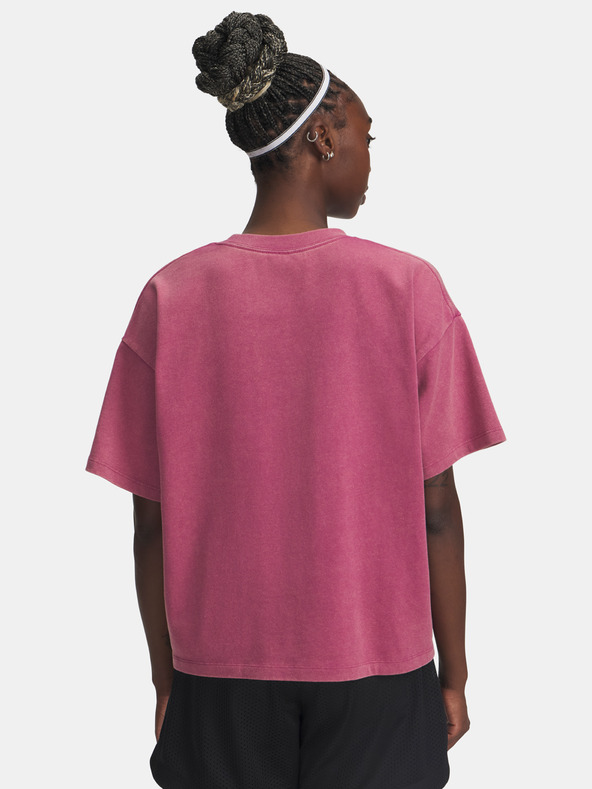 Under Armour Női póló Under Armour UA HWT Boxy Wash SS-RED