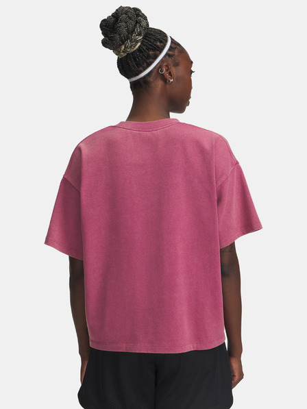 Under Armour Női póló Under Armour UA HWT Boxy Wash SS-RED