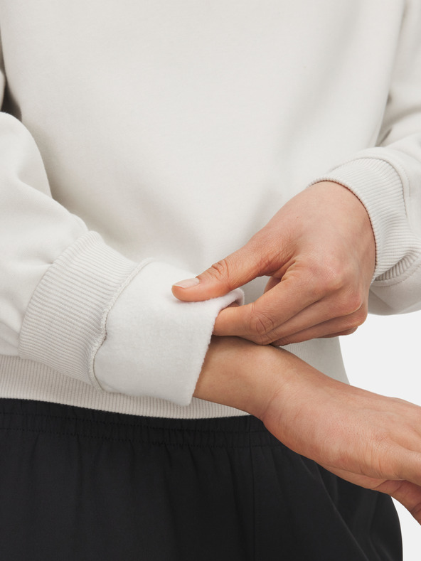 Under Armour Női felső Under Armour UA Icon Vida Flc Crew-WHT