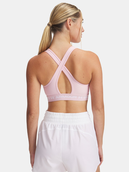 Under Armour Női melltartó Under Armour Crossback Mid Bra-PNK