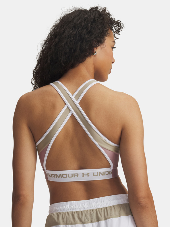 Under Armour Női melltartó Under Armour UA Crossback Mid Open Back-PNK