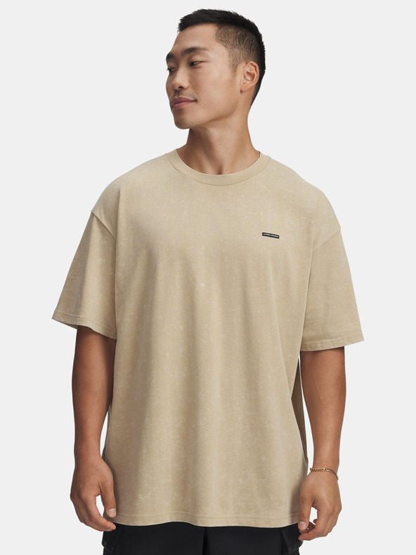 Under Armour Férfi póló Under Armour UA M HW OS LOGO WASH SS-BRN