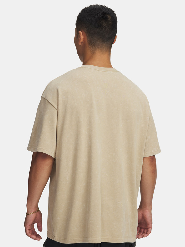 Under Armour Férfi póló Under Armour UA M HW OS LOGO WASH SS-BRN