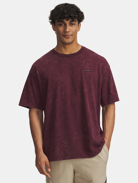 Under Armour Férfi póló Under Armour UA M HW OS LOGO WASH SS-RED