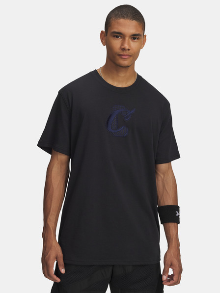 Under Armour Férfi póló Under Armour Curry Verbiage Tee 1-BLK