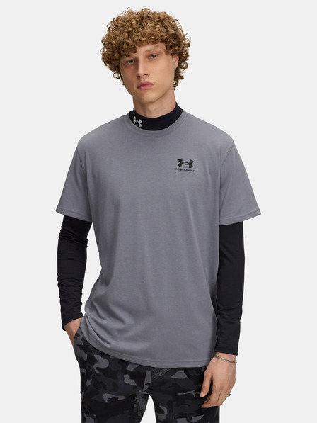 Under Armour Férfi póló Under Armour UA M LOGO EMB HEAVYWEIGHT SS-GRY