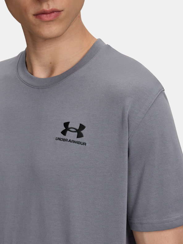 Under Armour Férfi póló Under Armour UA M LOGO EMB HEAVYWEIGHT SS-GRY