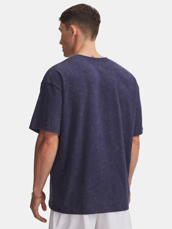 Under Armour Férfi póló Under Armour UA M HW OS LOGO WASH SS-BLU