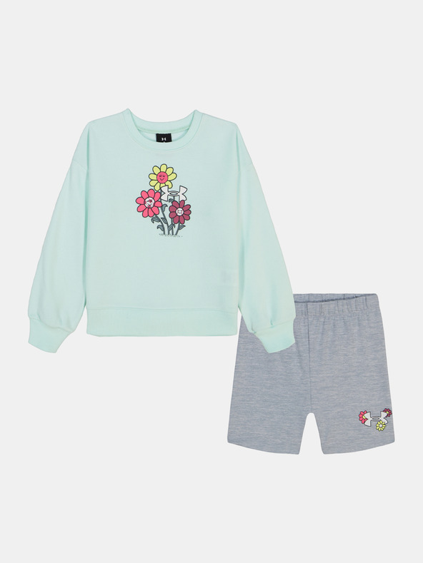 Under Armour Lány szett Under Armour UA CREWNECK BIKE SHORT SET