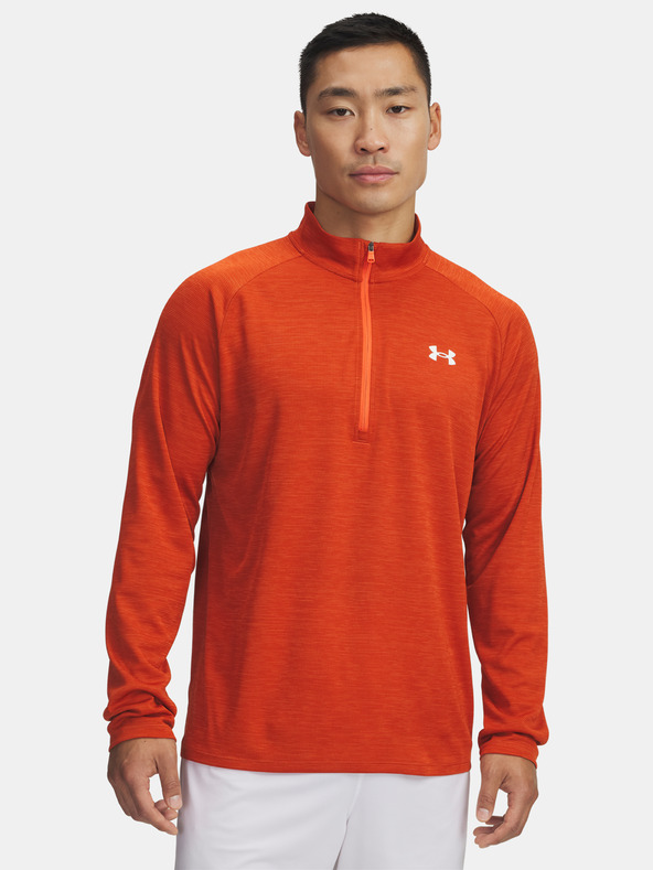 Under Armour Férfi póló Under Armour UA Tech Textured 1/2 Zip-ORG