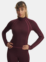 Under Armour Női póló Under Armour UA ColdGear Textured 1/2 Zip-RED