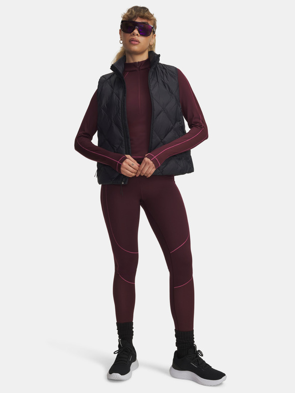 Under Armour Női póló Under Armour UA ColdGear Textured 1/2 Zip-RED