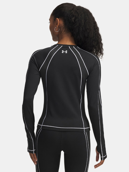 Under Armour Női póló Under Armour UA ColdGear Textured Crew-BLK