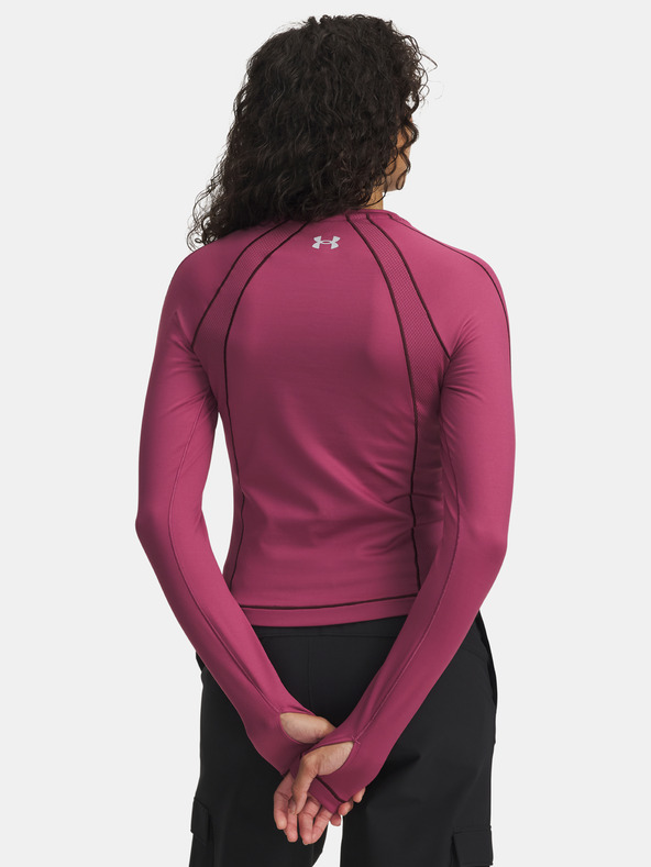 Under Armour Női póló Under Armour UA ColdGear Textured Crew-RED
