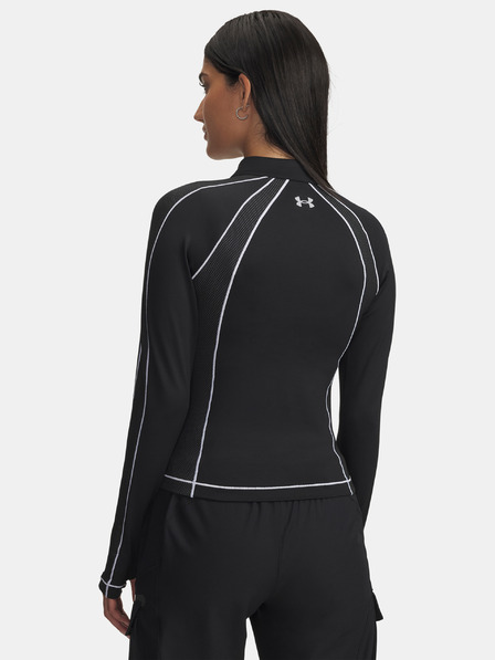 Under Armour Női póló Under Armour UA ColdGear Textured 1/2 Zip-BLK