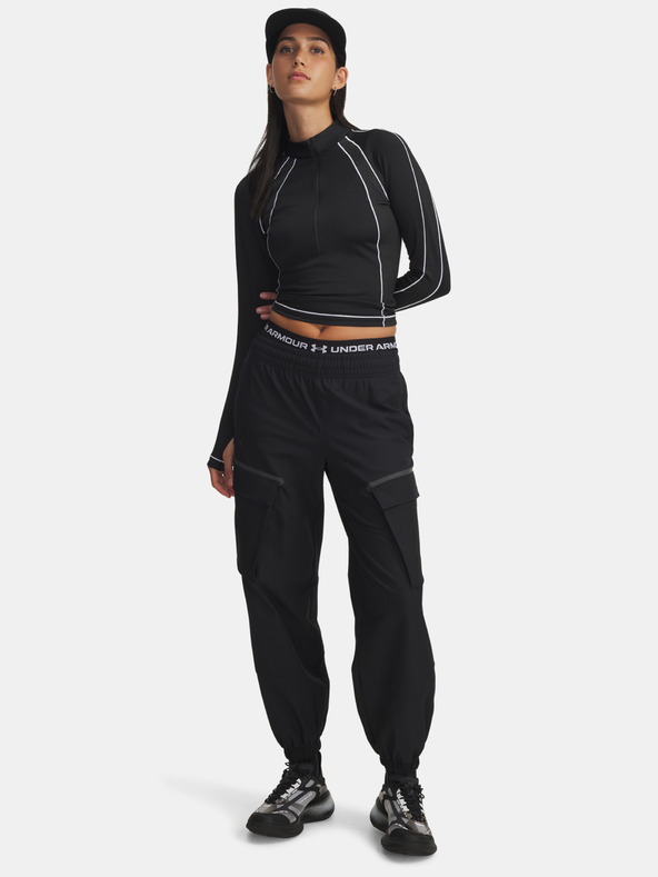 Under Armour Női póló Under Armour UA ColdGear Textured 1/2 Zip-BLK