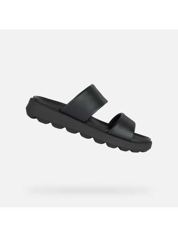 Geox Fekete férfi bőr Geox Spherica papucsok