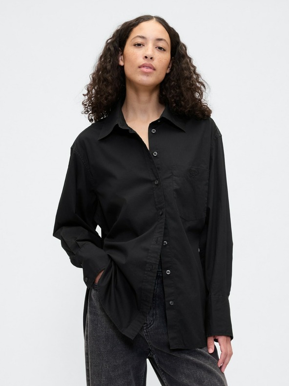 GAP Oversize popelin ing Big Shirt logóval GAP