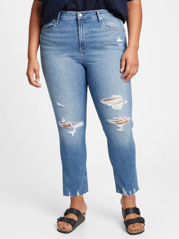 GAP Nadrágok slim High Rise Destructed Vintage GAP