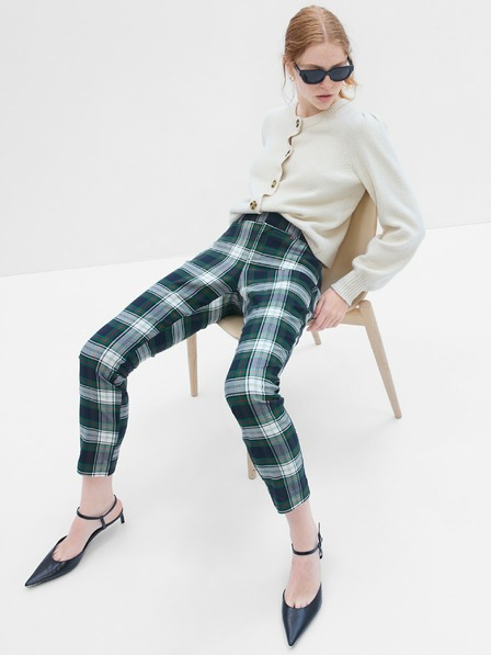 GAP Kockás nadrág skinny bi-stretch GAP