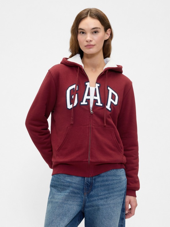 GAP Bélelt Logo Sherpa pulóver GAP