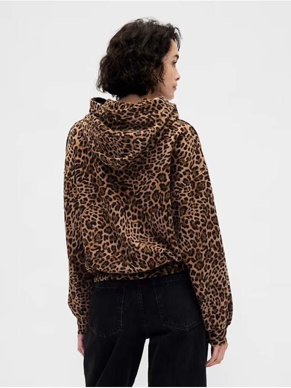 GAP Logós cropped kapucnis pulóver GAP