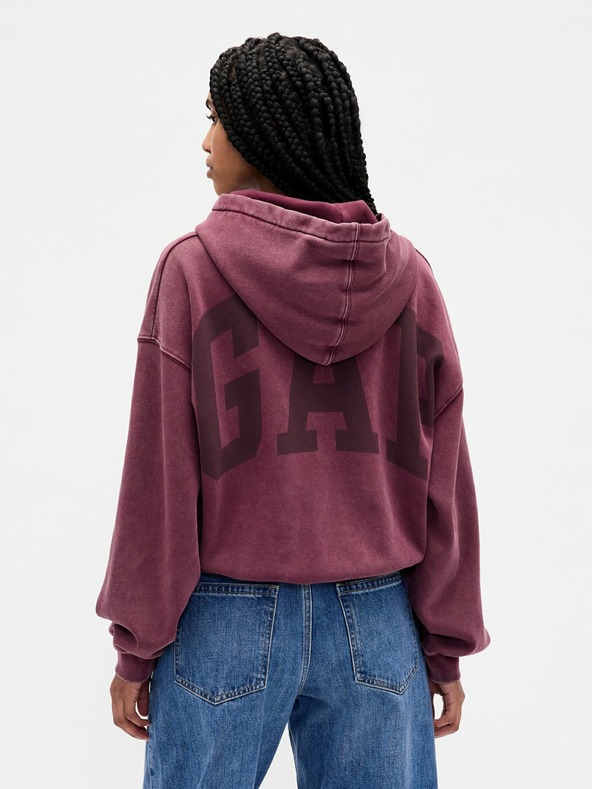 GAP Logós kapucnis pulóver Cropped GAP
